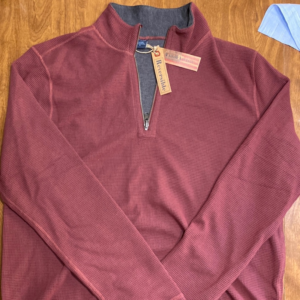 Long sleeve reversible pull over. Red or grey. Never worn with tags